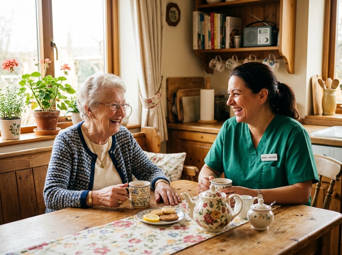 Friendly companionship care and conversation
